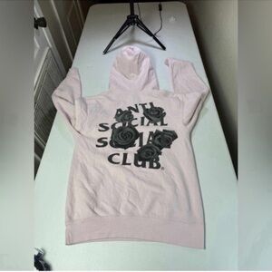 Used Anti Social Social Club Bat Emoji Hoodie Pink Sz S